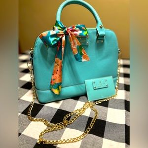 Kate Spade ♠️ Tiffany Blue Rachelle Satchel & Card Holder Set